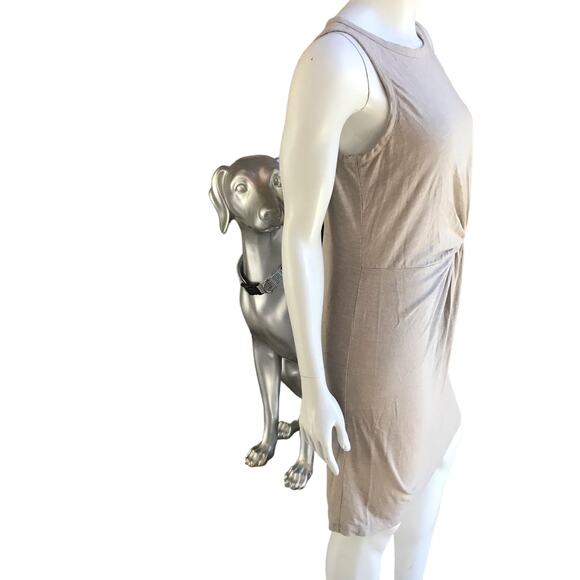 Gap Twist Front Tan Sleeveless Cotton Modal Dress Women's Size Small - Picture 3 of 5